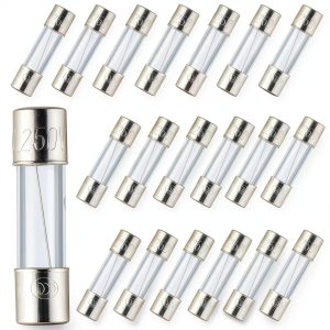BOJACK 8A Glass Fuse 20 Pcs Fast Blow 250V-0