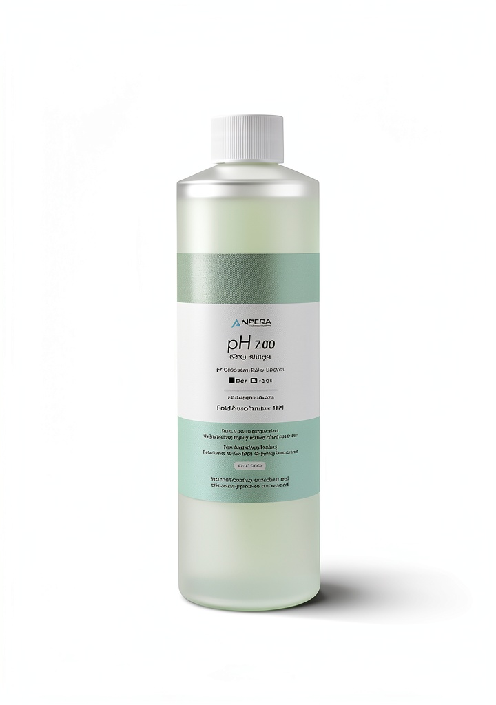 Apera Instruments pH buffer solution bottle with color-coded label