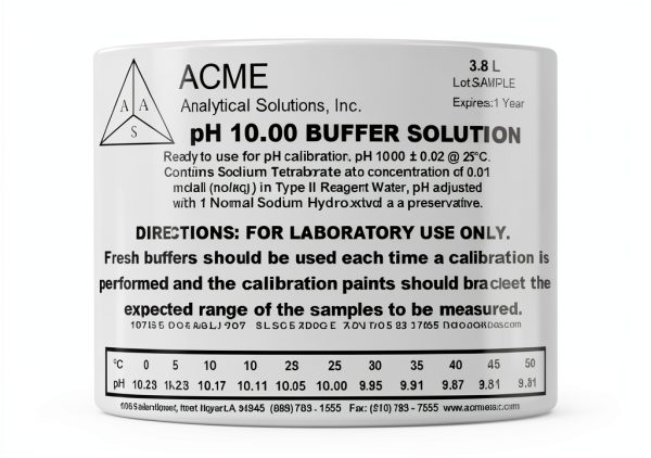 ACME pH Buffer Solution Gallon Calibration Liquid NIST-3