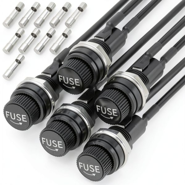 12V DC Fuse Holder Panel Mount by Joinfworld-0