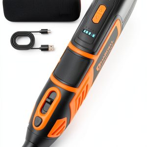 HARDELL 12V Cordless Rotary Tool with 80 Piece Kit Orange-0