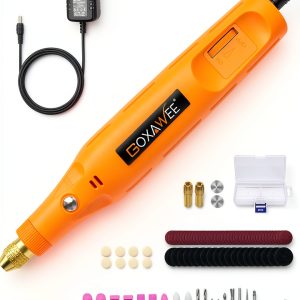 GOXAWEE Mini Rotary Tool Vibrant Orange 105 Piece Kit 24V Corded-0