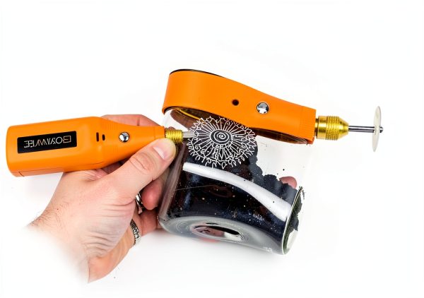 GOXAWEE Mini Rotary Tool Vibrant Orange 105 Piece Kit 24V Corded-7