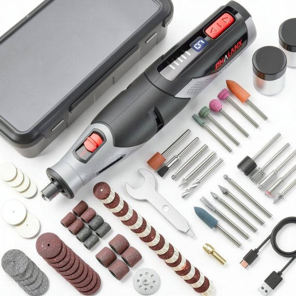 PHALANX PRT MAX Cordless Rotary Tool 4V Black with 80 Accessories-0