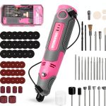 WORKPRO Pink Rotary Tool Pen 3.6V Cordless Variable Speed Mini Dremel-0