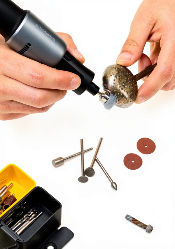 HOTO Rotary Tool Accessories Kit, 60-Piece Set, Fits 1/8'' (3.2mm) & 3/32'' (2.3mm), Sanding, Grinding, Cutting, Drilling, Sharpening, Carving & Engraving-4