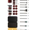 HOTO Rotary Tool Accessories Kit, 60-Piece Set, Fits 1/8'' (3.2mm) & 3/32'' (2.3mm), Sanding, Grinding, Cutting, Drilling, Sharpening, Carving & Engraving-0